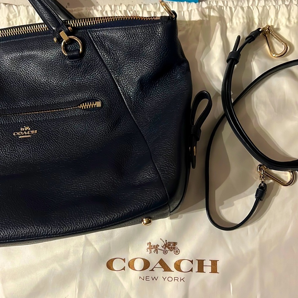 Vintage Coach bag, navy blue, only used once